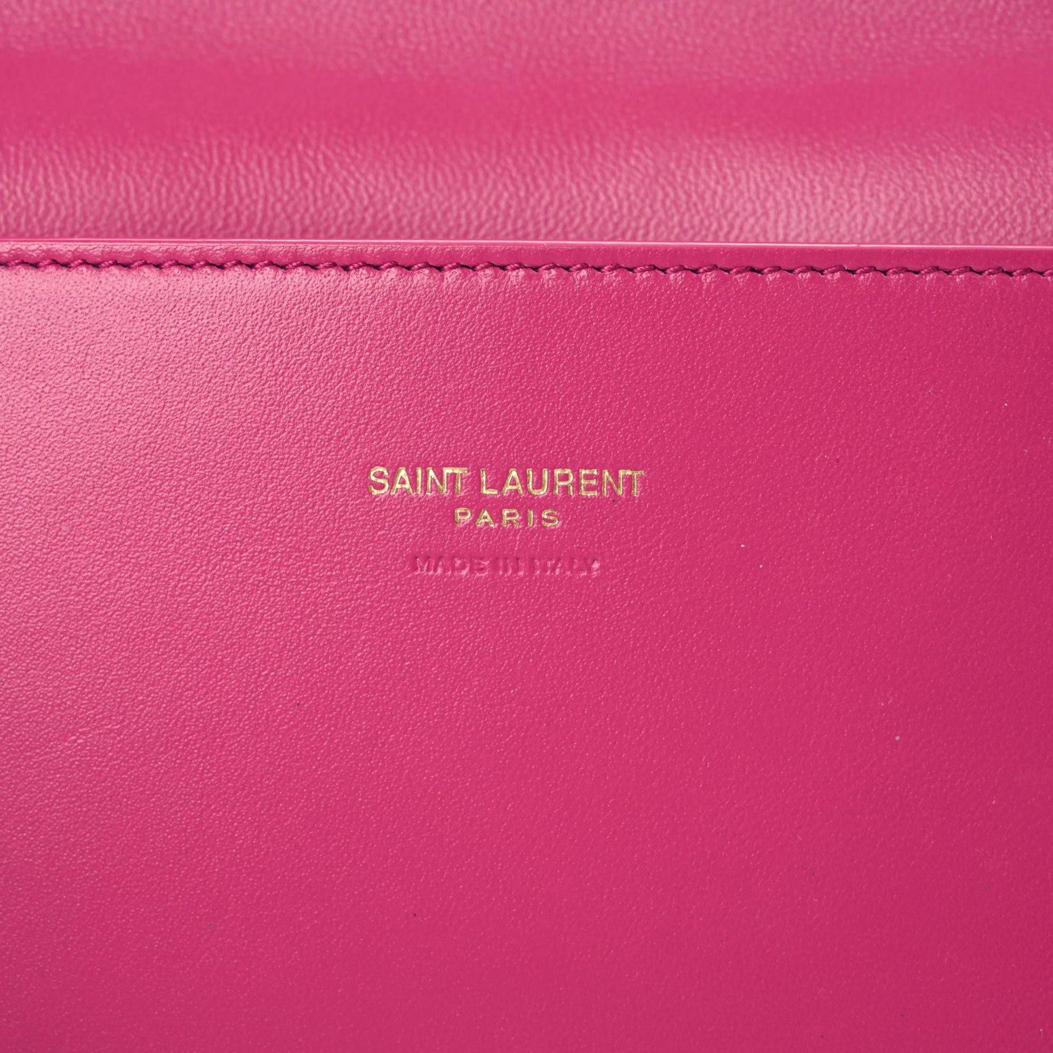 Saint Laurent Smooth Calfskin Suede Medium Reversible Monogram Kate Satchel Rose Rubis 11 of 19