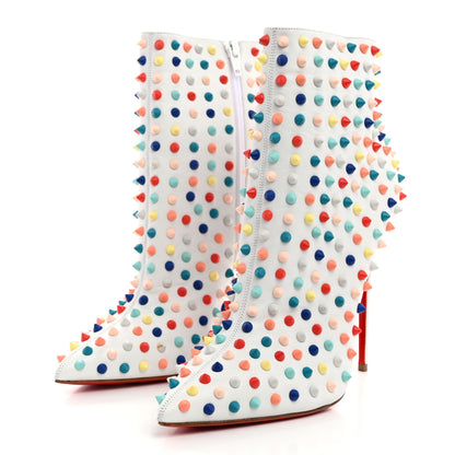 Christian Louboutin Kid Snakilta 120 Booties 39 White Multicolor 3 of 8
