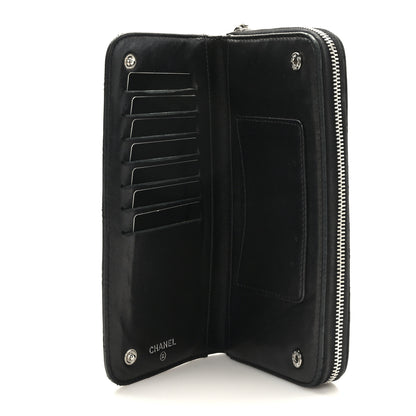 Chanel Aged Calfskin Quilted Paris New York PNY Wallet Black 5 of 7