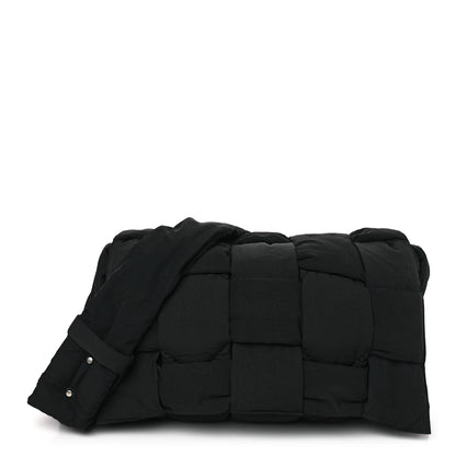 Bottega Veneta Nylon Intrecciato Padded Tech Maxi Cassette Bag Black 1 of 9