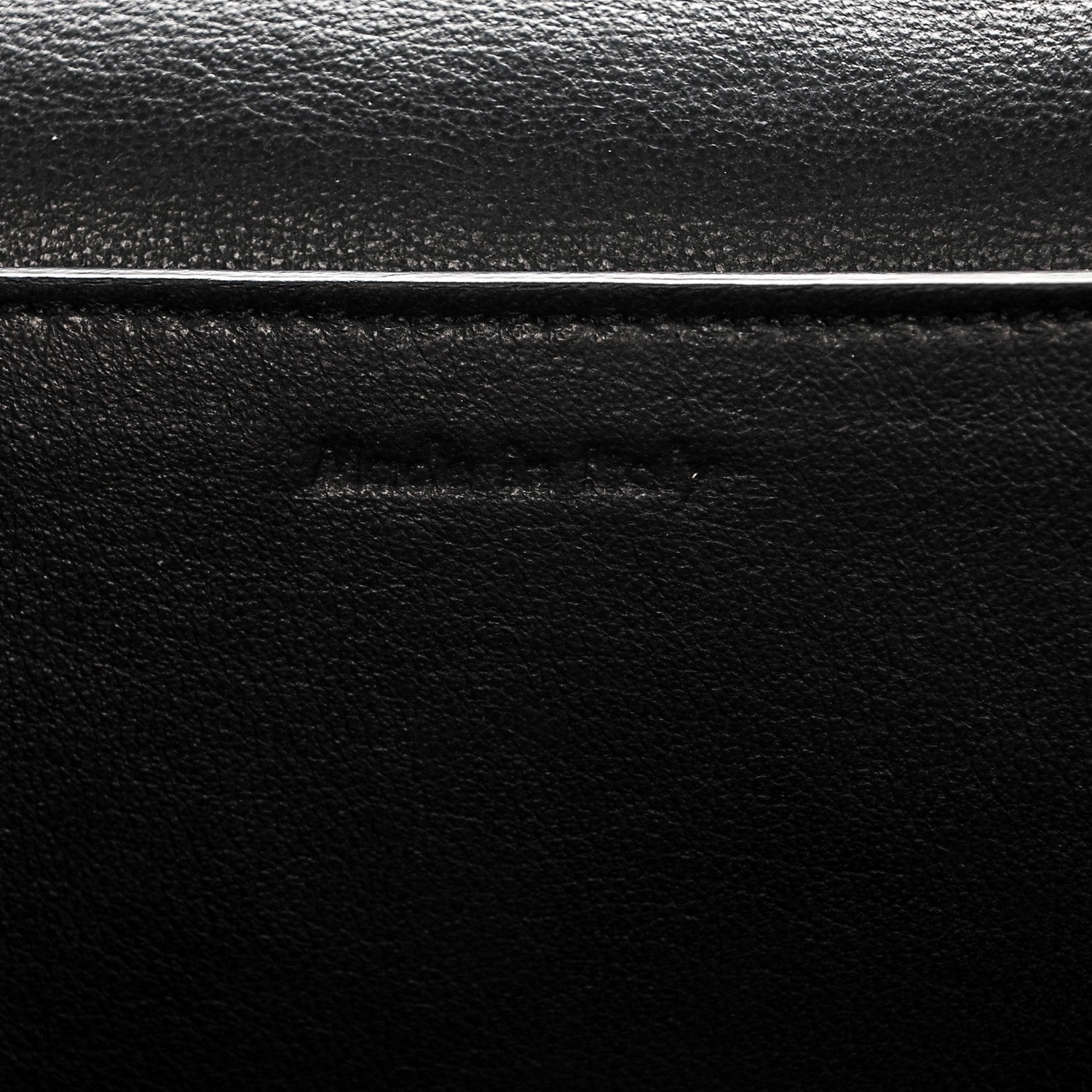 Celine Shiny Smooth Calfskin Cotton Medium Frame Shoulder Bag Black White 6 of 7