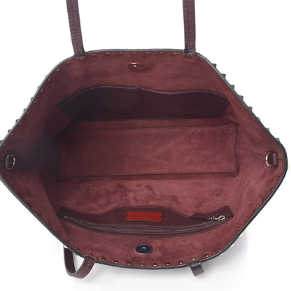 Valentino Garavani Grained Calfskin Small Rockstud Shoulder Tote Rubin 5 of 12
