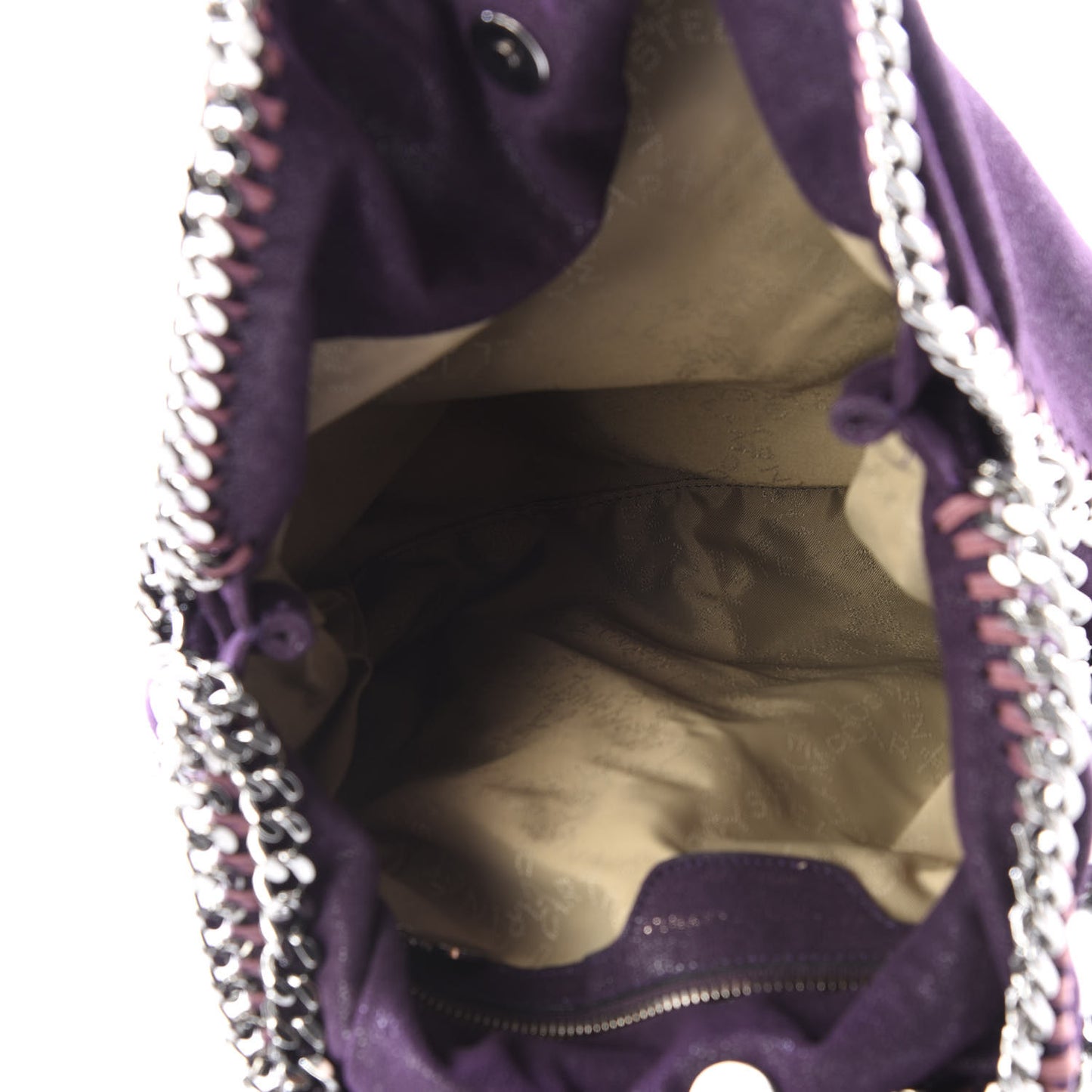 Shaggy Deer Small Falabella Fold Over Tote Purple