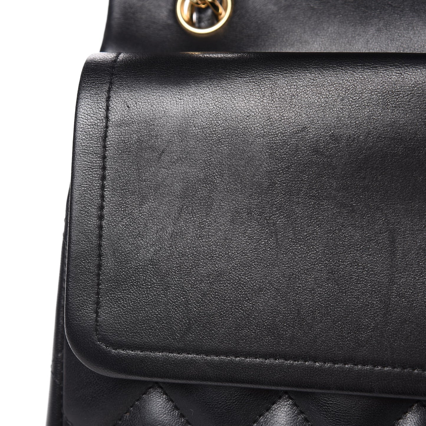 Lambskin Quilted Jumbo Double Flap Black