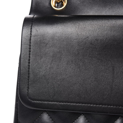 Chanel Lambskin Quilted Jumbo Double Flap Black 14 of 16