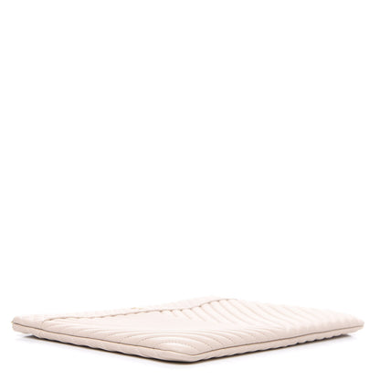 Chanel Caviar Chevron Quilted Large Cosmetic Case Light Pink 3 of 10