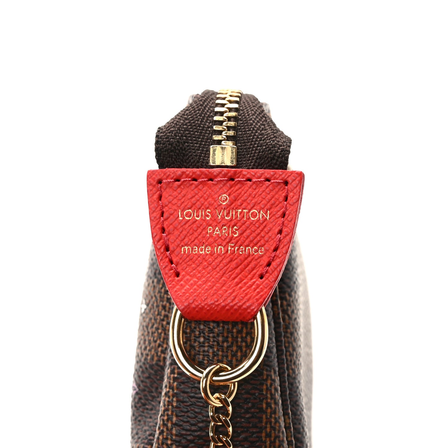 Damier Ebene 2019 Christmas Animation Mini Pochette Accessories Red