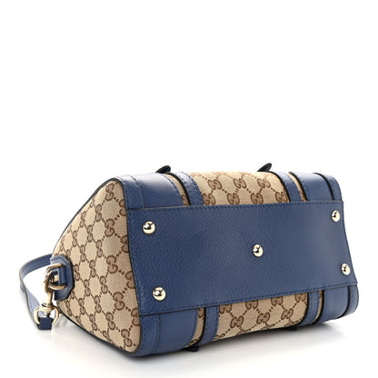 Gucci Monogram Cellarius Calfskin Small Belted Boston Beige Ebony Washed Ink 4 of 10