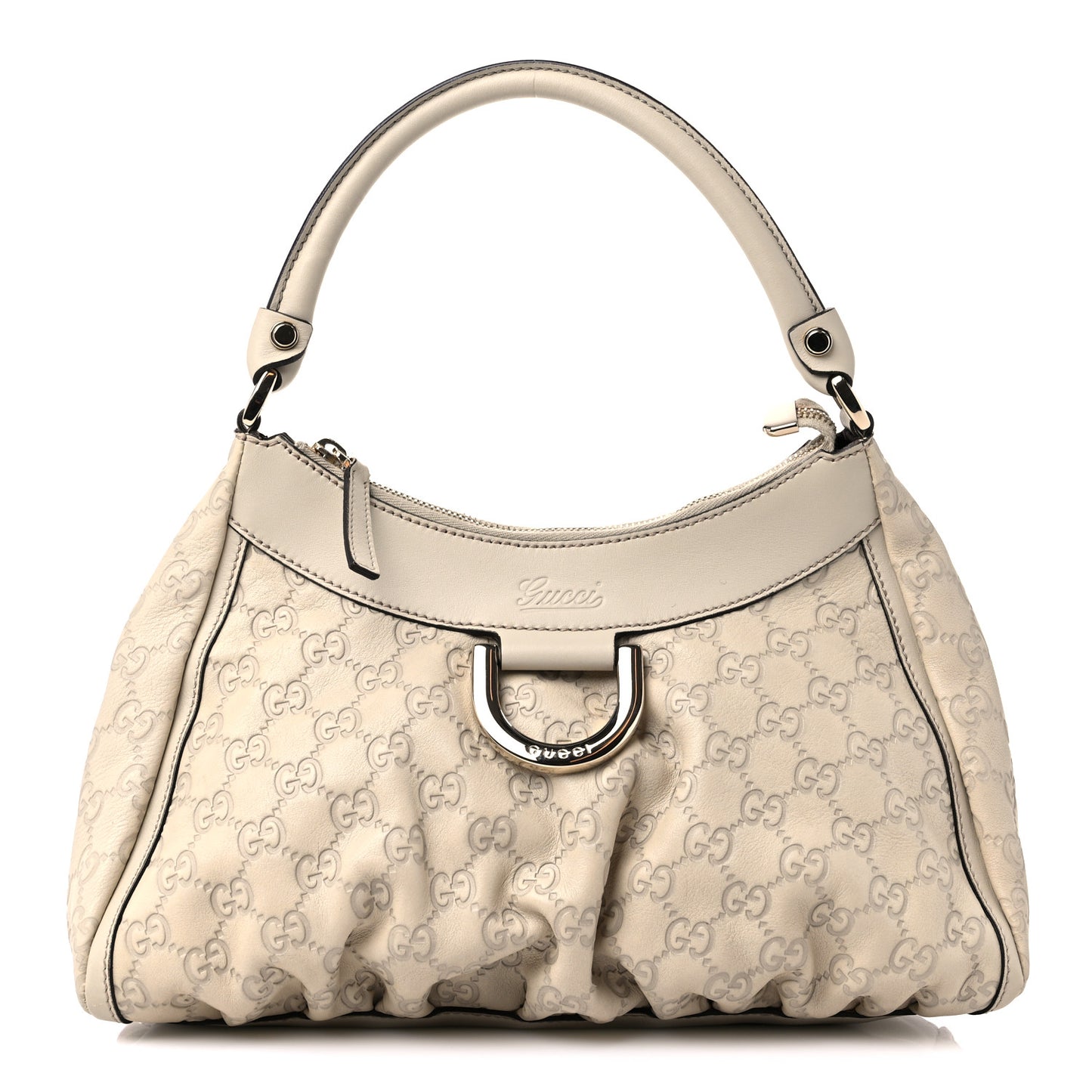 Guccissima Medium D Gold Hobo Off White