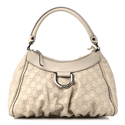 Gucci Guccissima Medium D Gold Hobo Off White 1 of 13