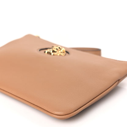 Versace Grained Calfskin La Medusa Pouch Beige 8 of 8
