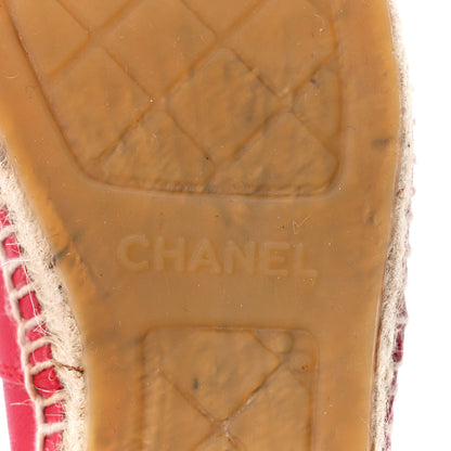 Chanel Lambskin CC Espadrilles 36 Red 7 of 10