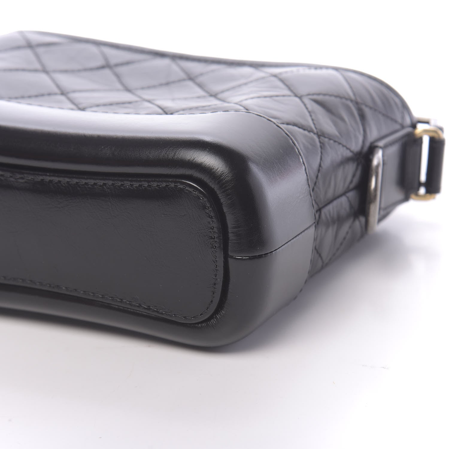 Chanel Aged Calfskin Quilted Small Gabrielle Hobo Black 9 of 11