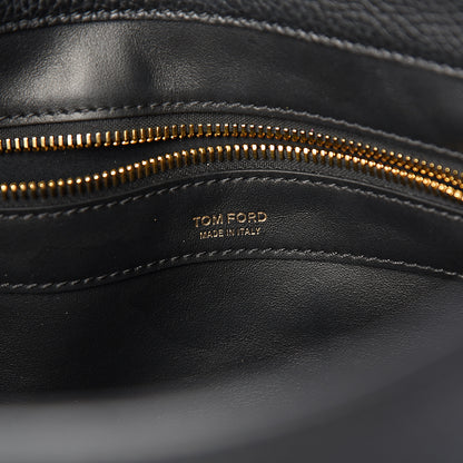 Tom Ford Grained Calfskin Medium Rialto Shoulder Bag Black 5 of 13