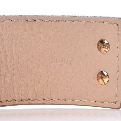 Louis Vuitton Calfskin So LV Cuff Bracelet 17 Beige 6 of 7