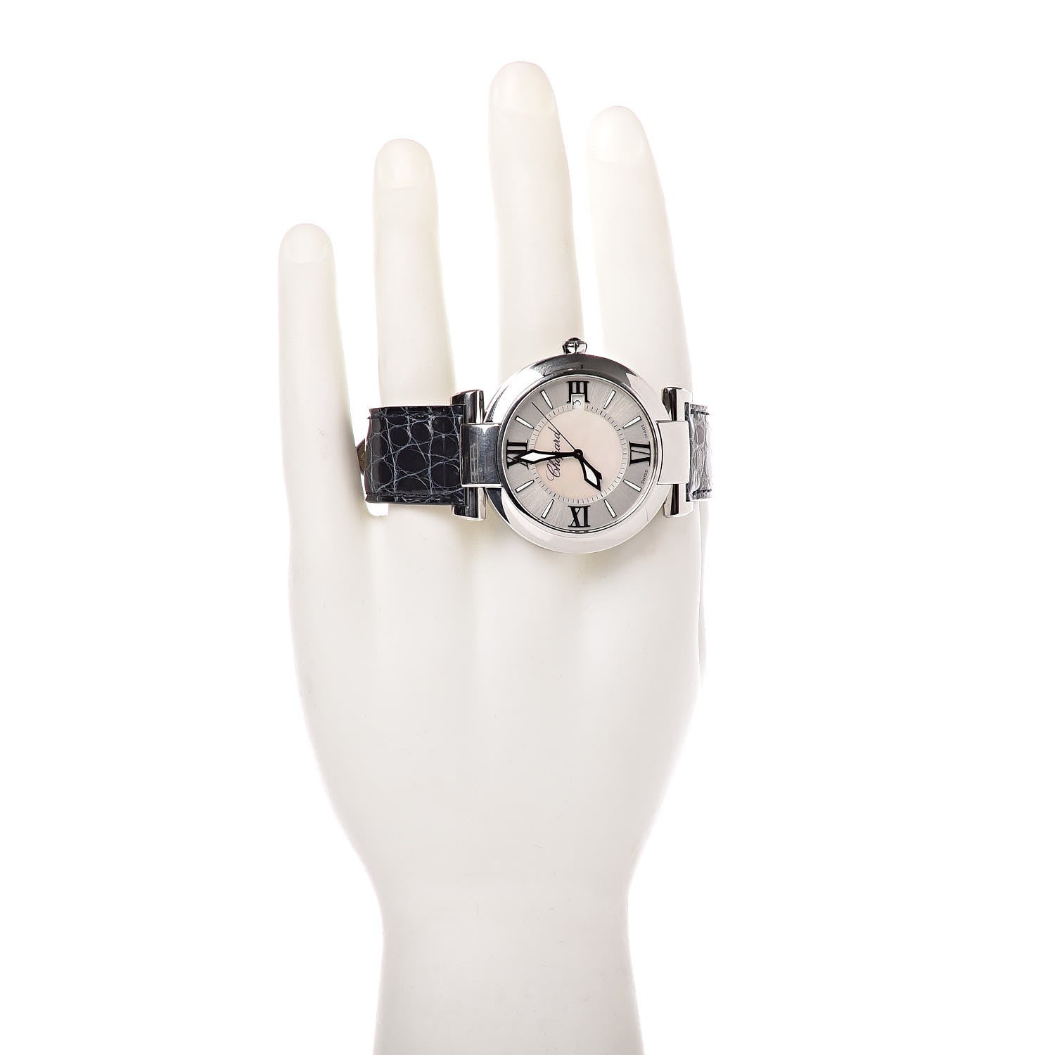Chopard Stainless Steel Alligator Mother of Pearl 40mm Imperiale Automatic Watch 2 of 10