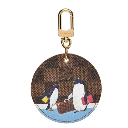 Louis Vuitton Damier Ebene Illustre Manchot Bag Charm Key Ring 1 of 5