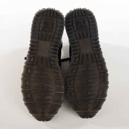 Louis Vuitton Nubuck Calfskin Perforated Run Away Sneakers 39.5 Black 5 of 7