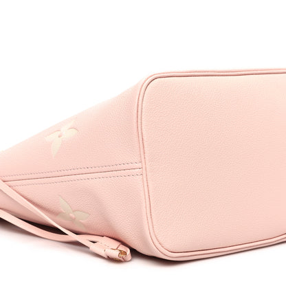 Louis Vuitton Empreinte Monogram Giant Neverfull MM Pink Quartz Beige 9 of 10