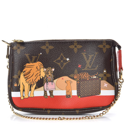 Louis Vuitton Monogram 2018 Christmas Animation Mini Cats Pochette Accessories 1 of 8