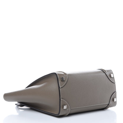 Celine Drummed Calfskin Micro Luggage Souris 5 of 11