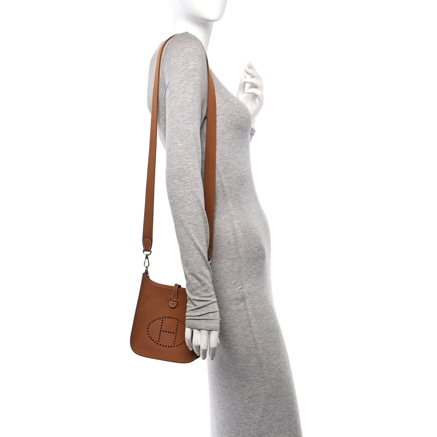 Hermes Taurillon Clemence Evelyne TPM Gold 2 of 11