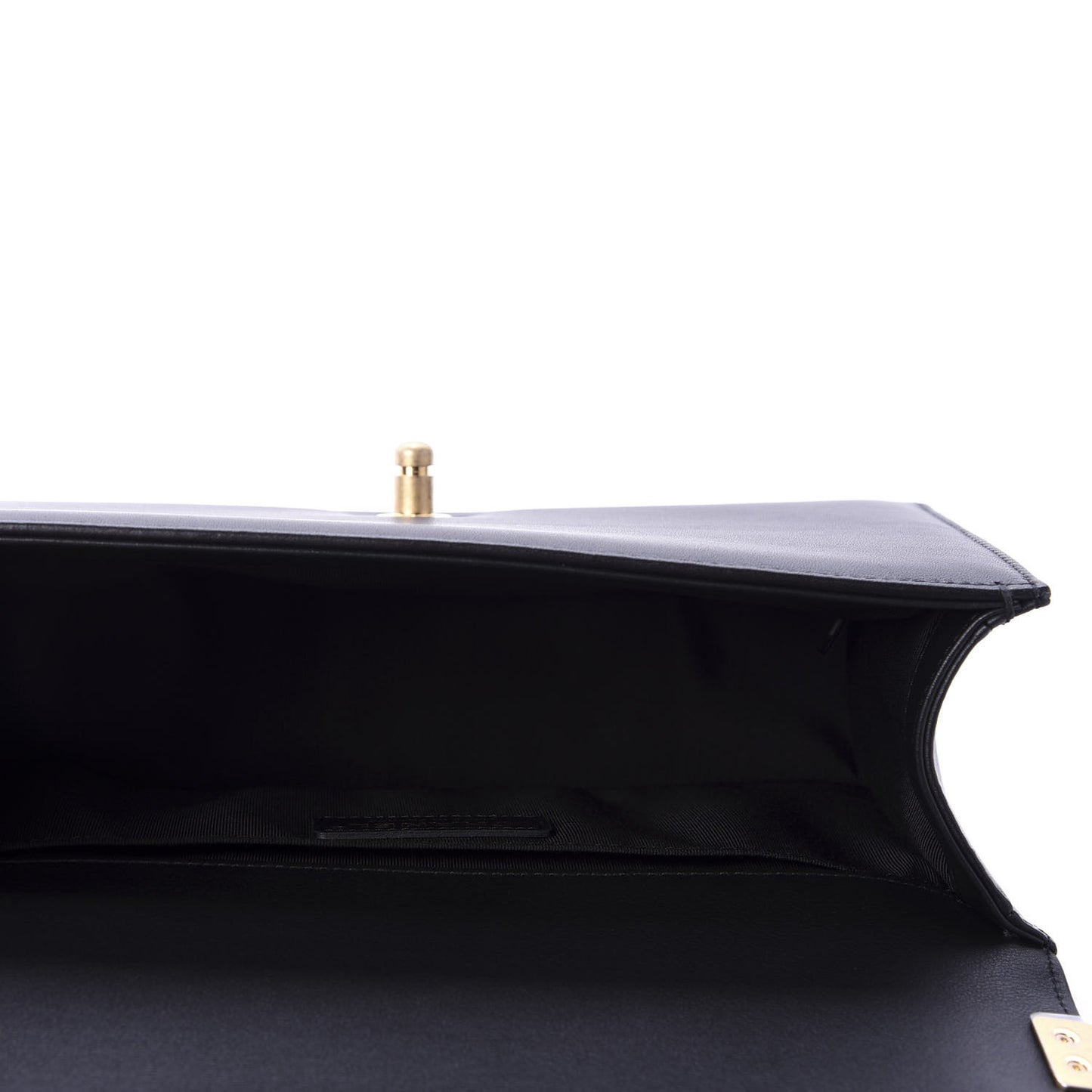 Calfskin Medium Boy Logo Top Handle Flap Black