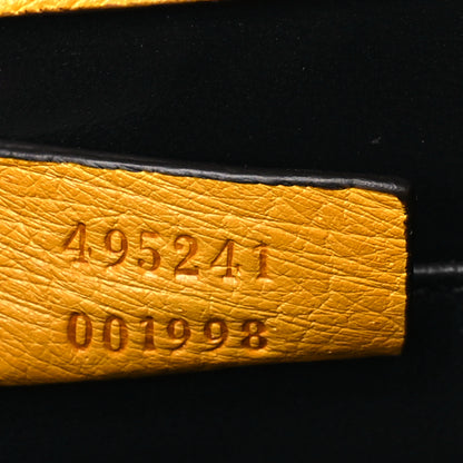 Gucci Ostrich Mini Sylvie Top Handle Bag Yellow 7 of 9