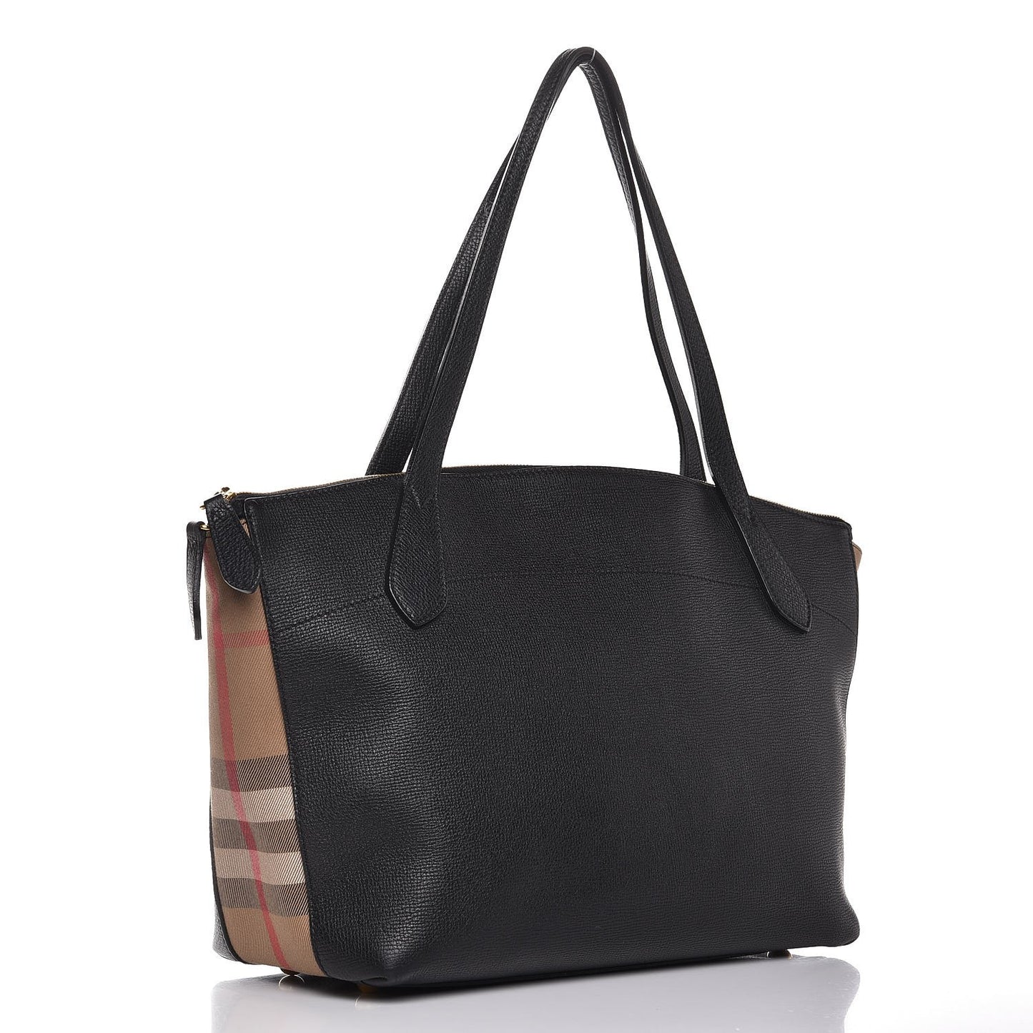Derby Calfskin House Check Medium Welburn Tote Black