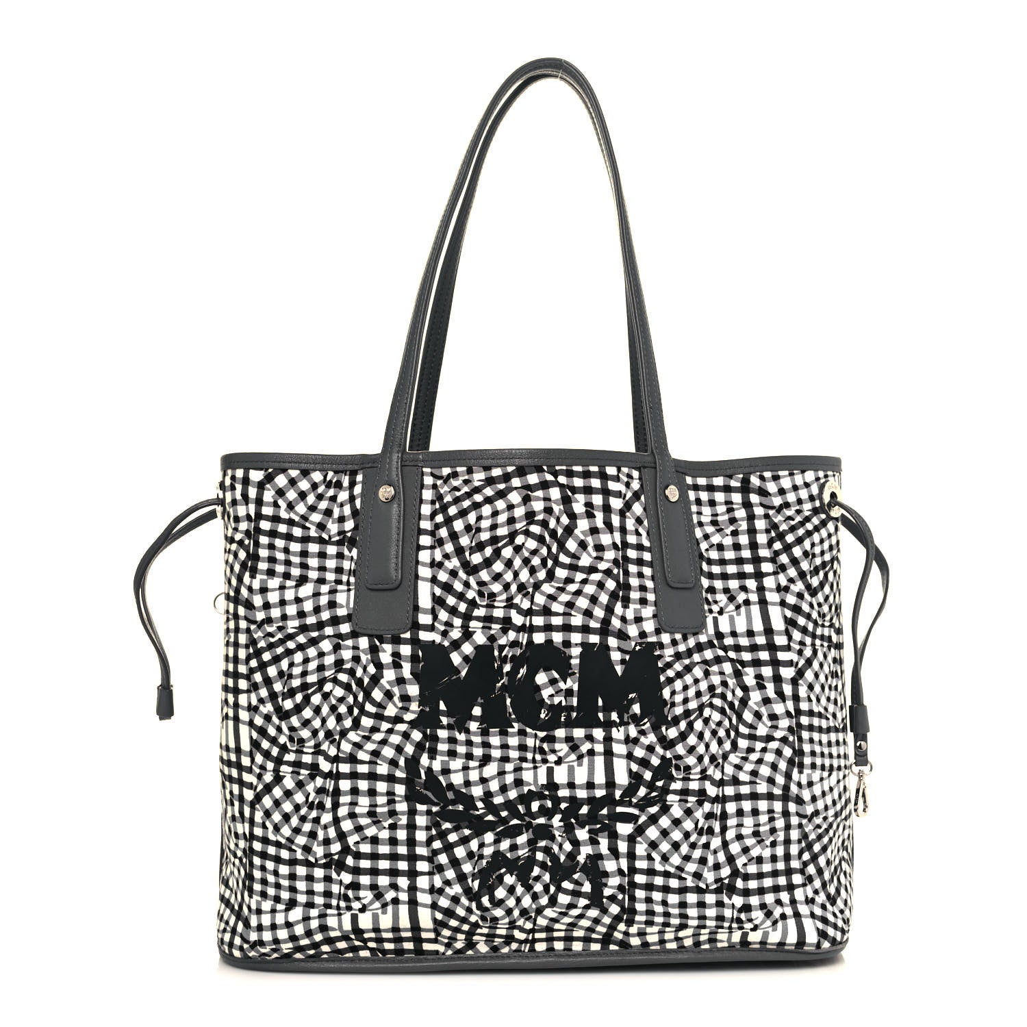 MCM Visetos Medium Liz Reversible Shopper Tote Grey 14 of 21