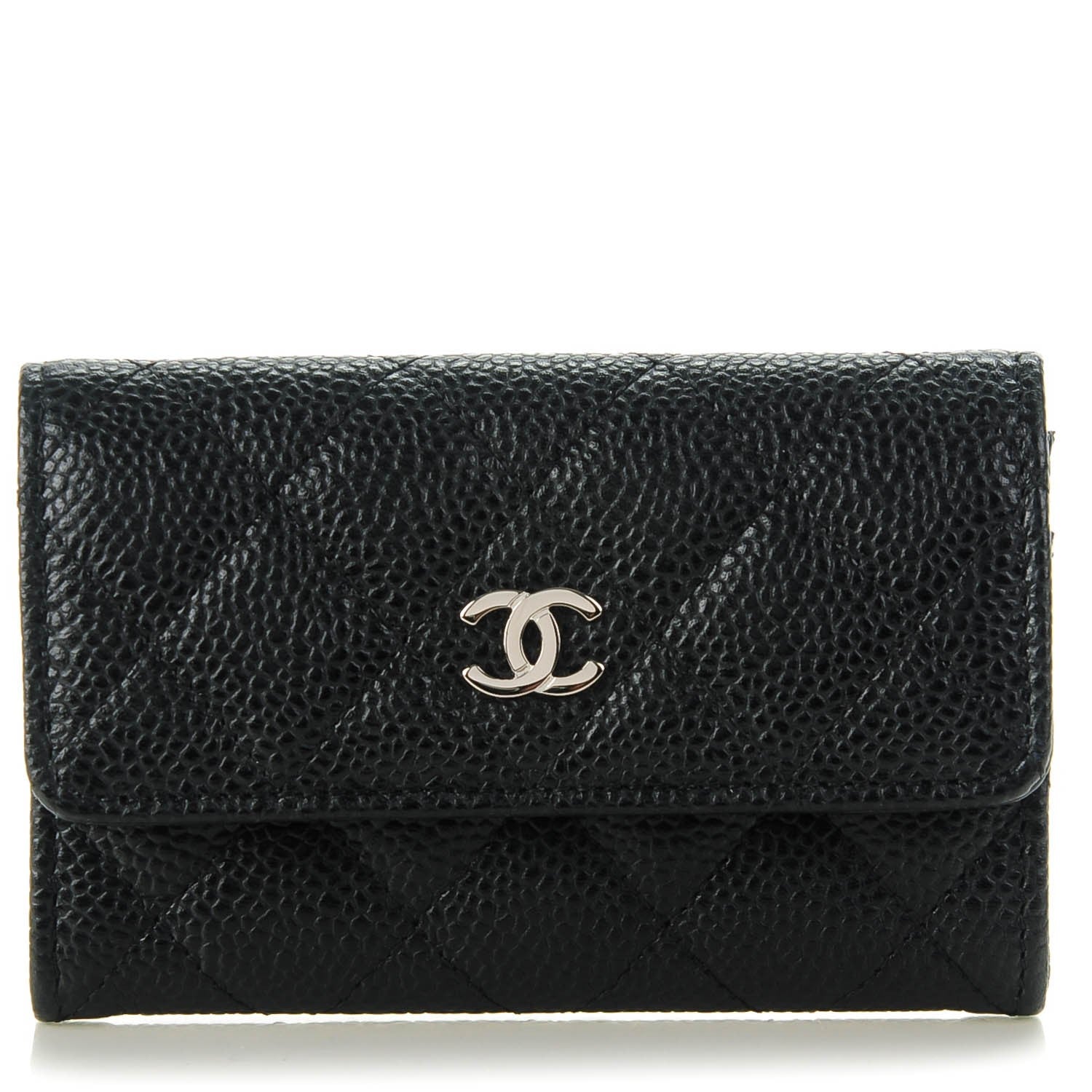 Chanel Caviar Quilted Flap Card Holder Black 1 of 8