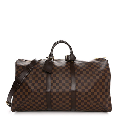 Louis Vuitton Damier Ebene Keepall Bandouliere 55 1 of 9