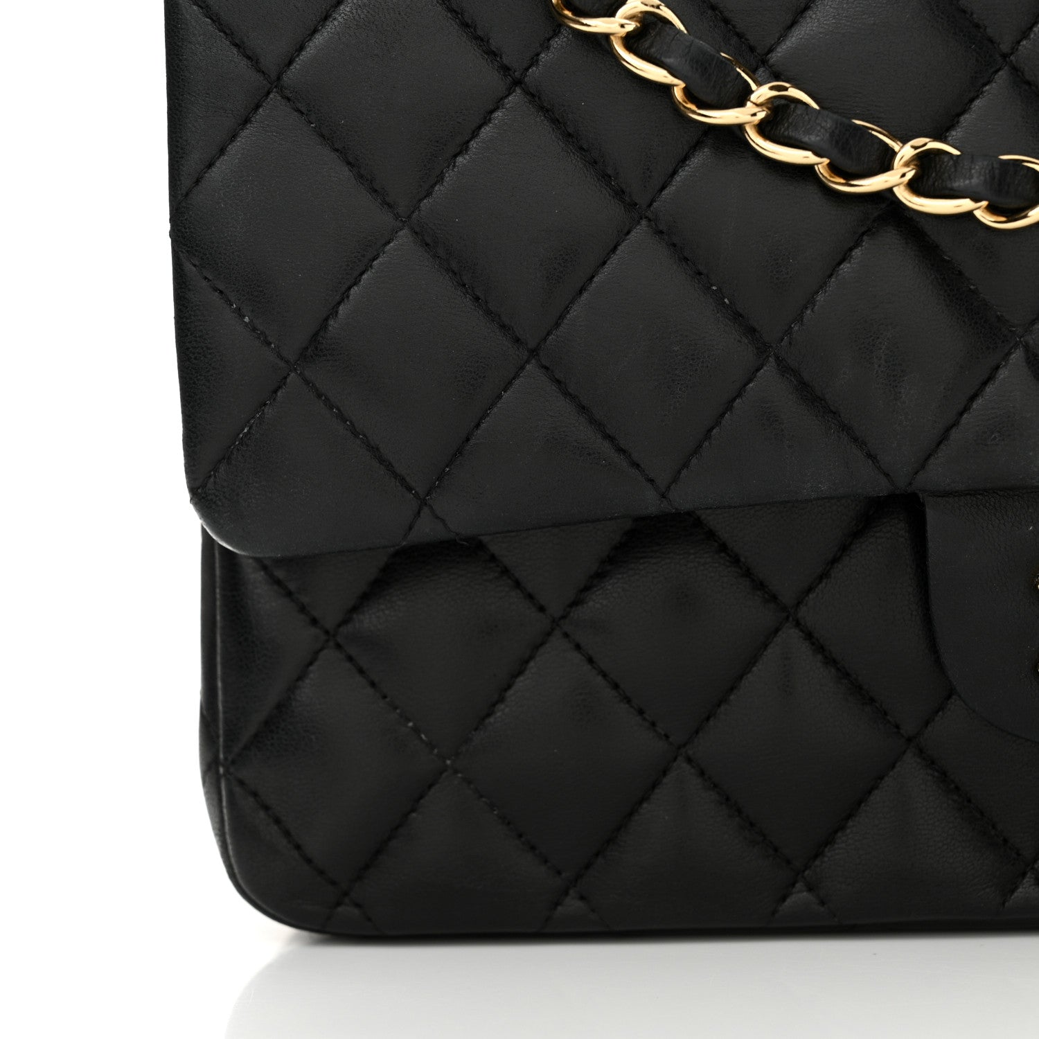 Chanel Lambskin Quilted Medium Double Flap Black 15 of 15
