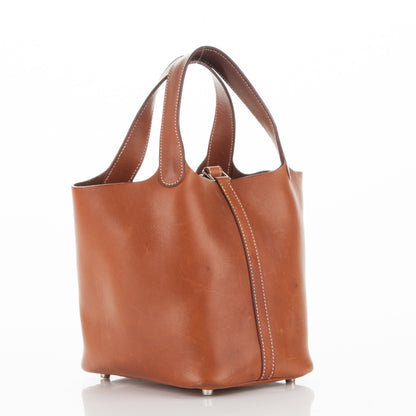 Hermes Natural Barenia Picotin 18 PM Fauve 3 of 7