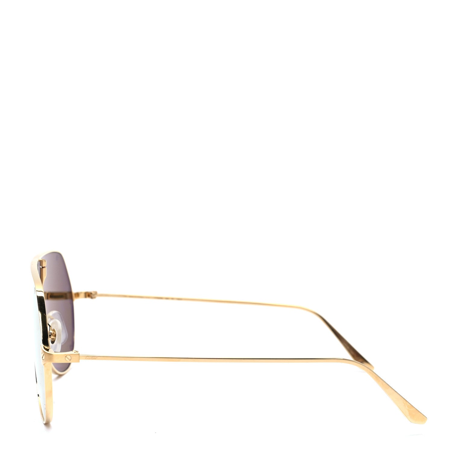 Cartier Santos De Cartier Sunglasses Gold Black 3 of 7