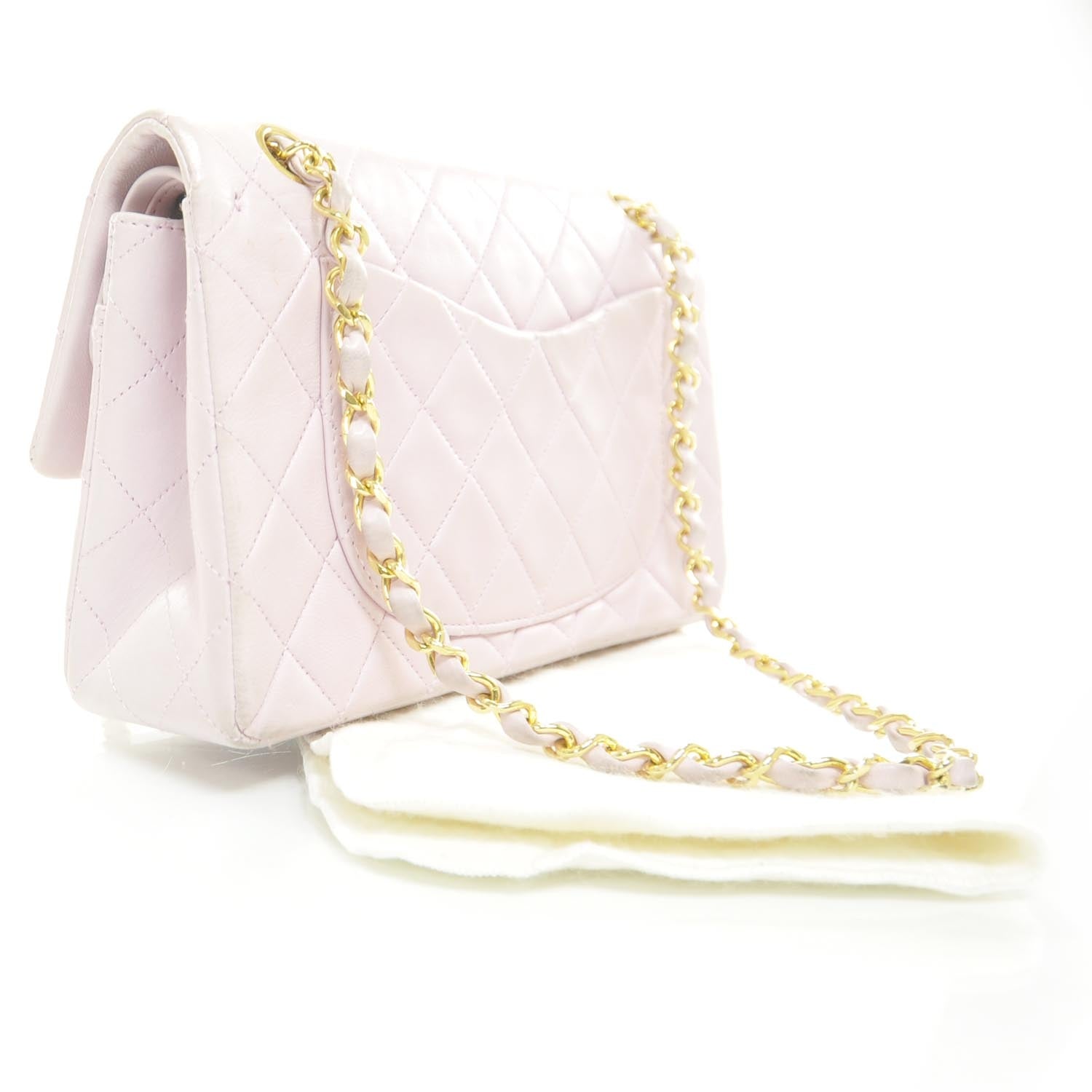 Chanel Lambskin Quilted Small Double Flap Pink 3 of 12