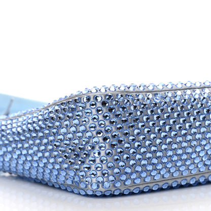 Prada Satin Crystal Mini Re-Edition 2000 Bag Celeste 8 of 10