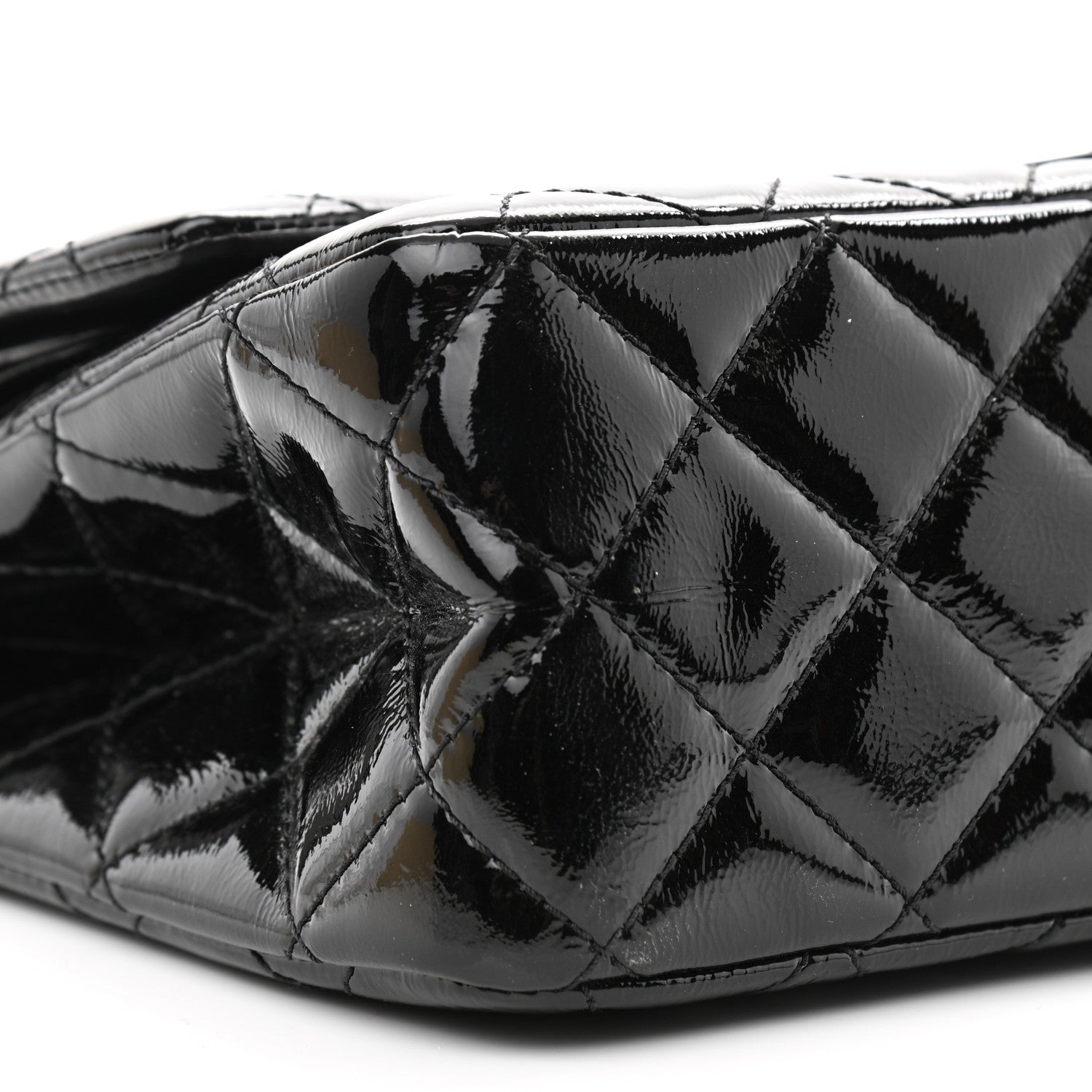 Chanel Distressed Patent Quilted 2.55 Reissue 227 Flap Black 9 of 11