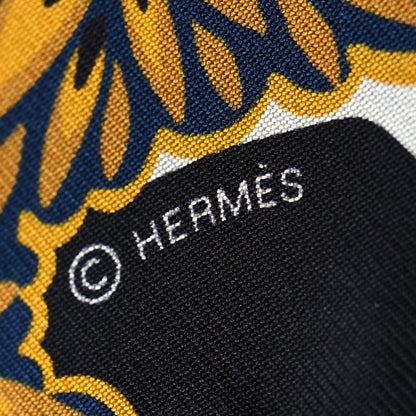 Hermes Silk Three Graces Twilly Black Gold Taupe 3 of 4