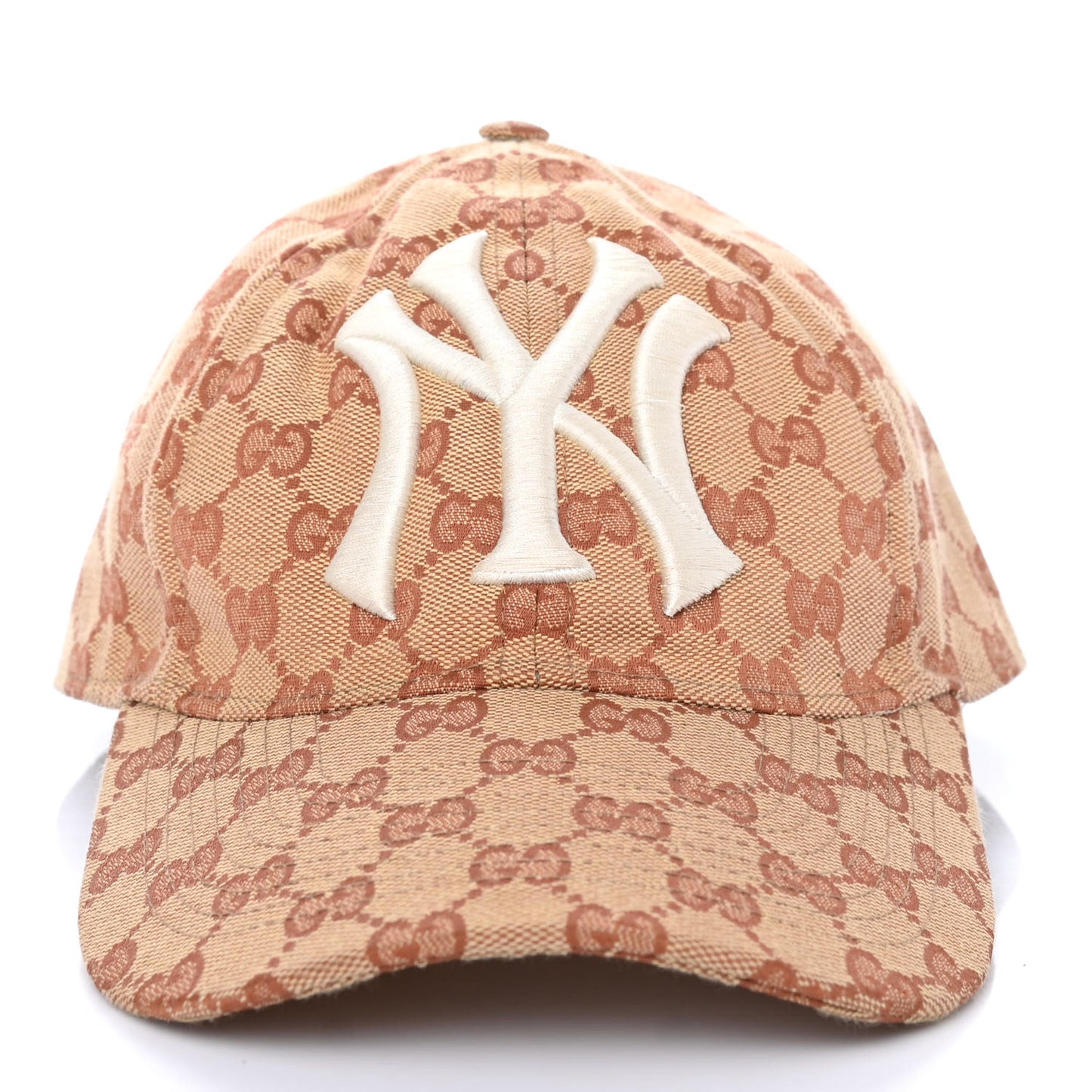 X MLB Monogram NY Yankees Baseball Hat 57-61 Beige Ruggine