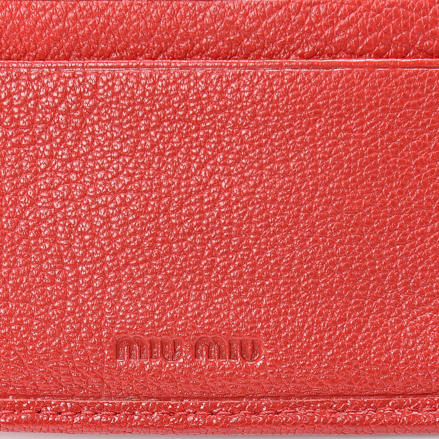 Miu Miu Goatskin Madras Continantal Wallet Rosso 6 of 13