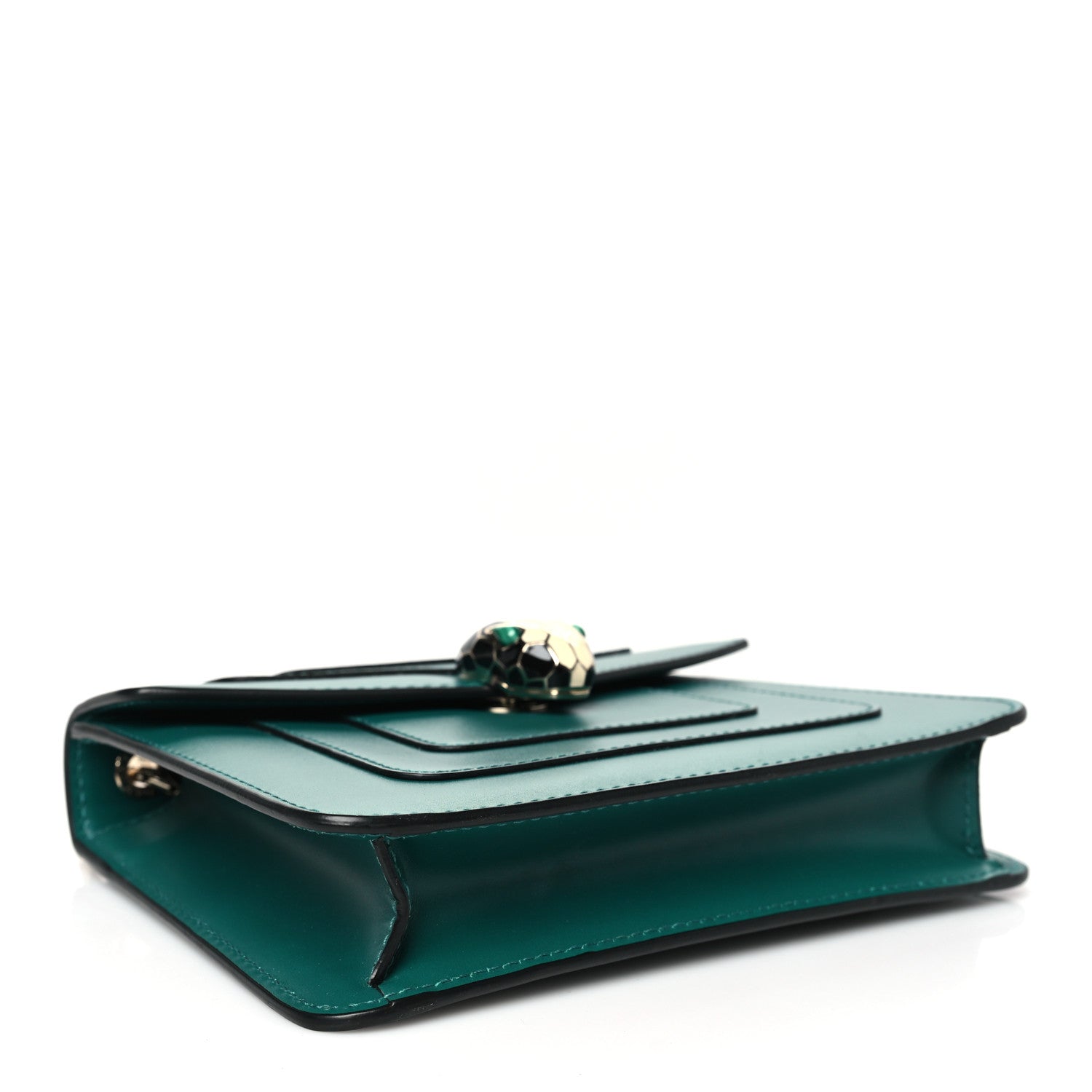 Bulgari Calfskin Small Serpenti Forever Snake Strap Crossbody Bag Emerald Green 5 of 10