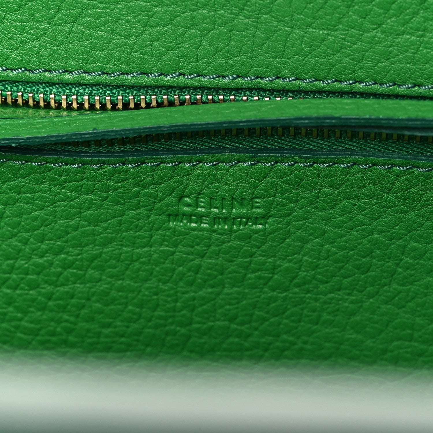 Celine Crisped Calfskin Small Tie Knot Tote Grass Green 6 of 12