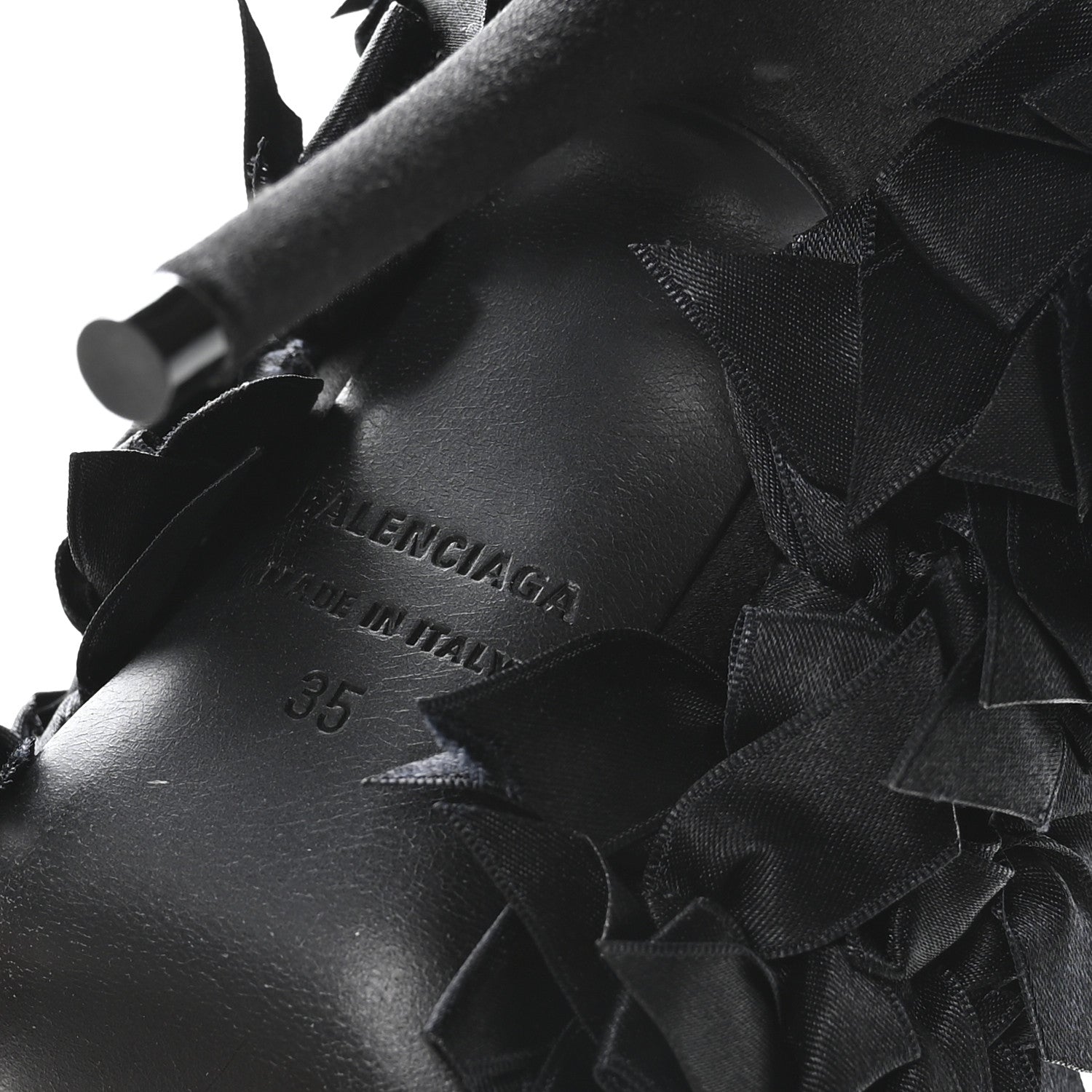 Balenciaga Satin Pointed Marie A Bows All Over 110mm Pumps 35 Black 7 of 9