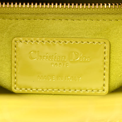 Christian Dior Patent Cannage Mini Lady Dior Lime Yellow 6 of 13