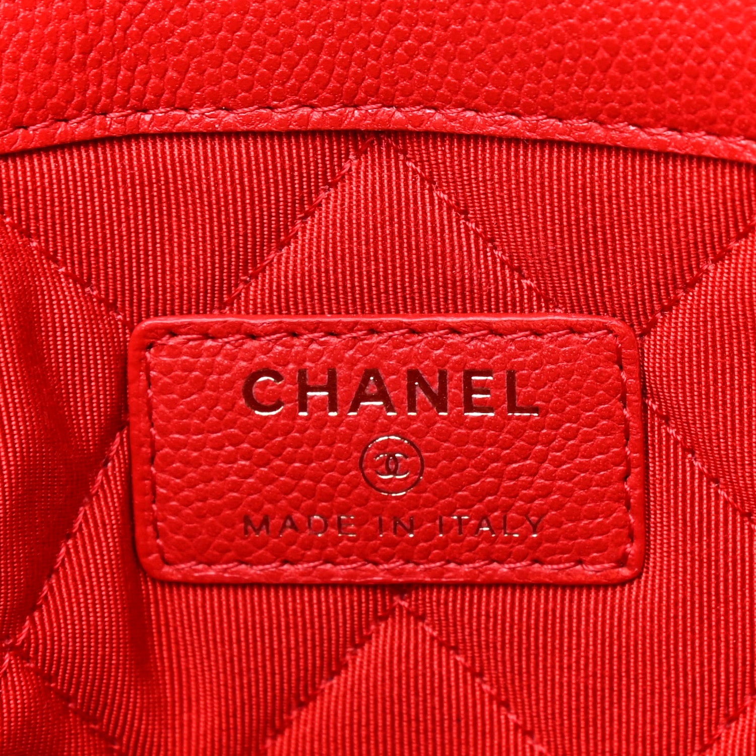 Chanel Caviar Quilted Medium Golden Class Pouch Red 5 of 6