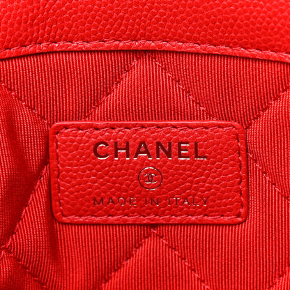 Chanel Caviar Quilted Medium Golden Class Pouch Red 5 of 6