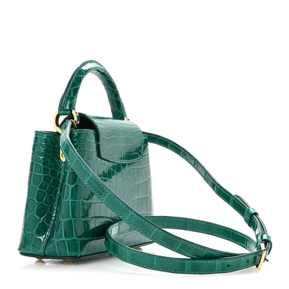 Louis Vuitton Crocodile Mini Capucines Emeraude 2 of 9