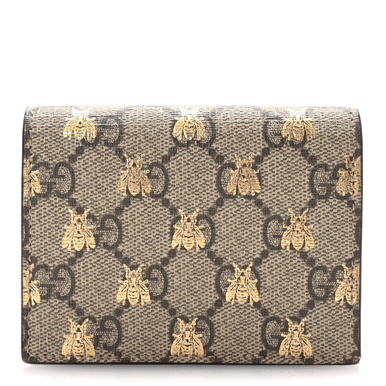 Gucci GG Supreme Monogram Bee Print Card Case 1 of 8