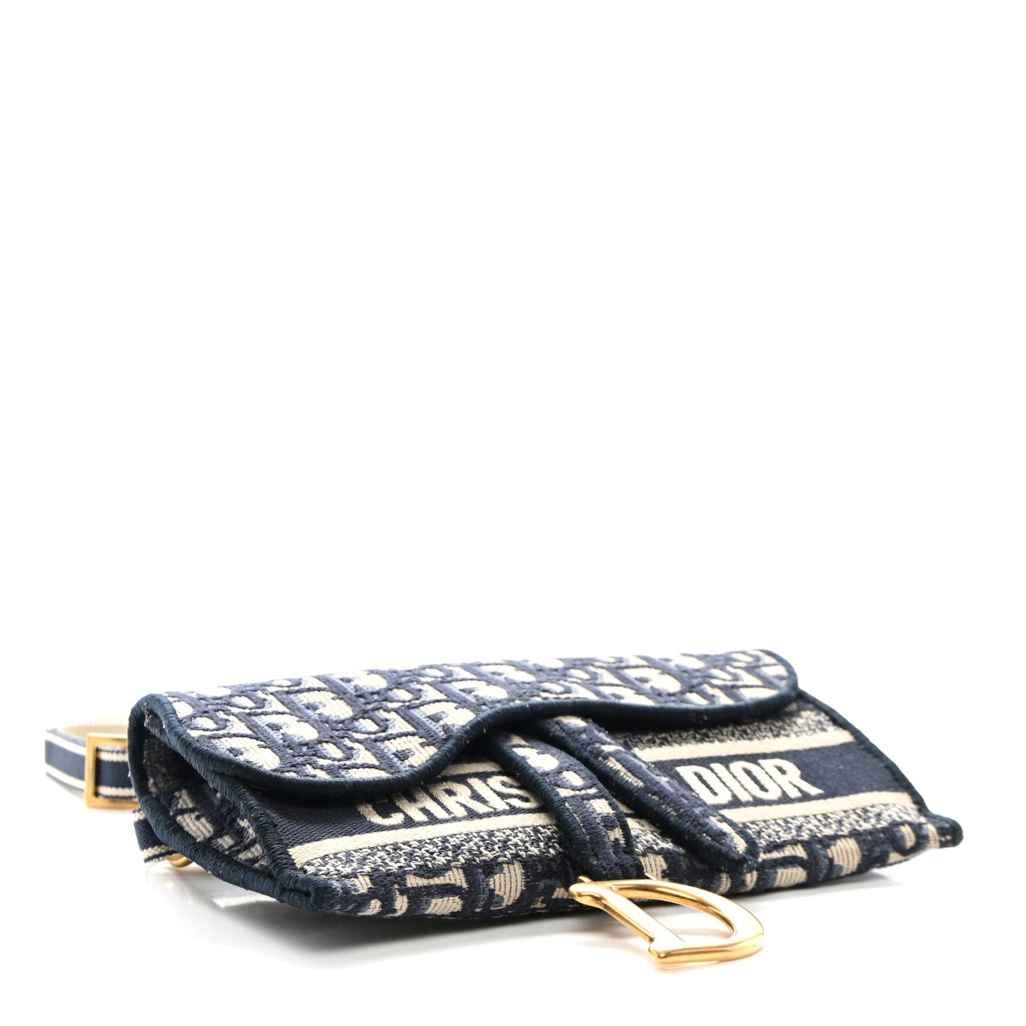 Oblique Slim Saddle Pouch Blue